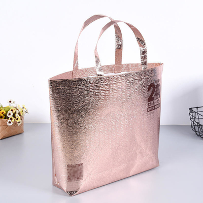 Sacchetto di imballaggio portatile laminato non tessuto per generi alimentari e rose gold Eco PP