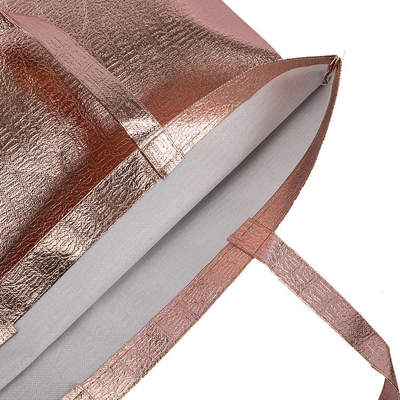 Sacchetto di imballaggio portatile laminato non tessuto per generi alimentari e rose gold Eco PP