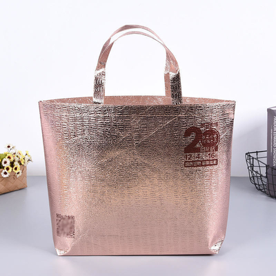 Sacchetto di imballaggio portatile laminato non tessuto per generi alimentari e rose gold Eco PP