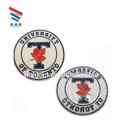 Logo personalizzato Golf ricamati Patch tessuti a diretto con tessuto di tela