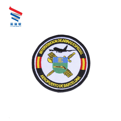 Logo personalizzato Golf ricamati Patch tessuti a diretto con tessuto di tela