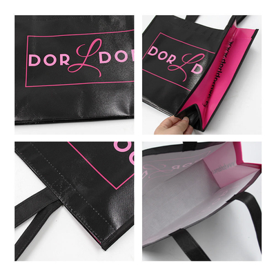 Ordine su misura Tissu ecologico non tessuto Logo Borsa da shopping per la promozione delle mostre