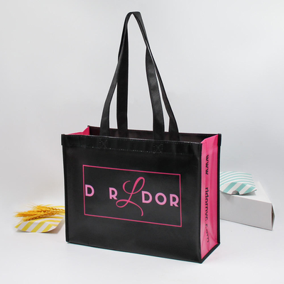 Ordine su misura Tissu ecologico non tessuto Logo Borsa da shopping per la promozione delle mostre