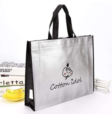Borsa in tessuto non tessuto con stampa personalizzata del logo con film metallico a laser Borsa per sciarpe Sciarpe