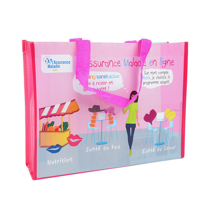 OEM/ODM Acceptabile Pp multi-colore sacchetti non tessuti per lo shopping Logo personalizzato