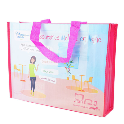 OEM/ODM Acceptabile Pp multi-colore sacchetti non tessuti per lo shopping Logo personalizzato