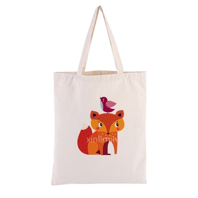Logo personalizzato Logo riutilizzabile di cotone tela a corda sacchetto da shopping per Eco-friendly