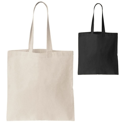 Pulito in bianco Organico Calico cotone tela Generi alimentari Acquisti Tote Bag Logo personalizzato Dimensione stampata