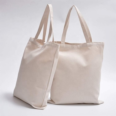 Pulito in bianco Organico Calico cotone tela Generi alimentari Acquisti Tote Bag Logo personalizzato Dimensione stampata