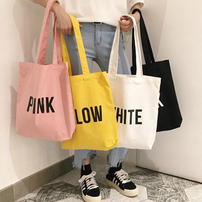 Eco-friendly riutilizzabile donne tela borsa di cotone personalizzato stampato Tote organico per alimentari