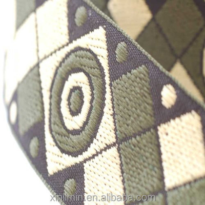 100% di cotone Disegno personalizzato doppio volto Jacquard pizzo etnico ricamato nastro