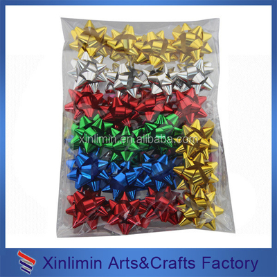 Nastro metallico spazzolato Imballaggio regalo di Natale Arco di plastica per tutti i tipi di scatole regalo