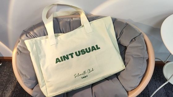 Mostra Logo personalizzato Stampato Borsa di cotone su tela per stile di vita attivo