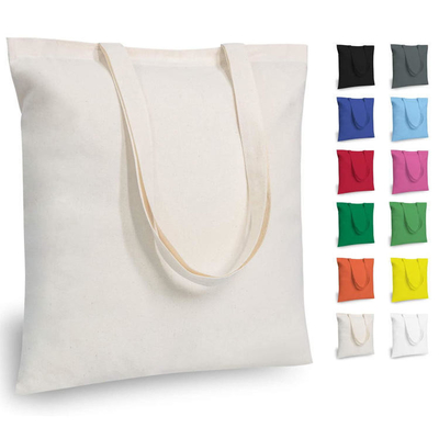 Prodotti alimentari Logo personalizzato stampato riciclare semplice cotone organico tela Tote sacchetti da shopping con cerniera