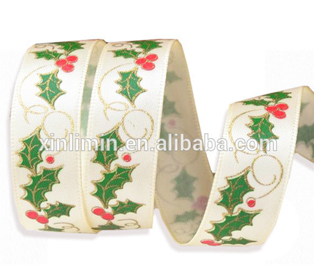 Colore massello personalizzato su schermo di seta stampato con logo imballaggio regalo doppio volto nastro satinato
