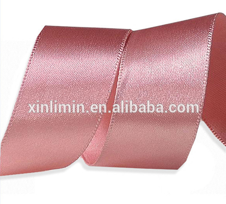 Colore massello personalizzato su schermo di seta stampato con logo imballaggio regalo doppio volto nastro satinato