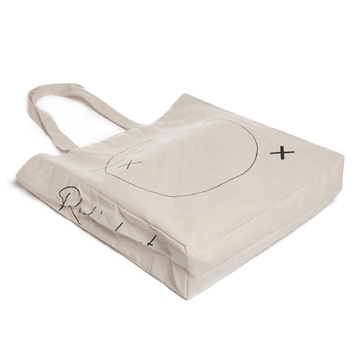 Acquisti Borsa di cotone riutilizzabile con disegno di tela bianca personalizzato