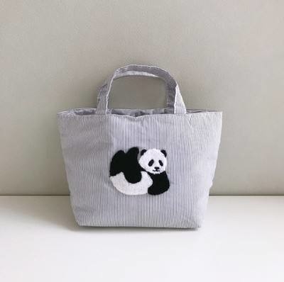 Logo personalizzato Love Animal 3D Towel Borsa ricamata di cotone per la comodità dello shopping