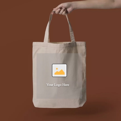 Logo personalizzato stampato su tela riutilizzabile Acquisti di cotone con tasca interna