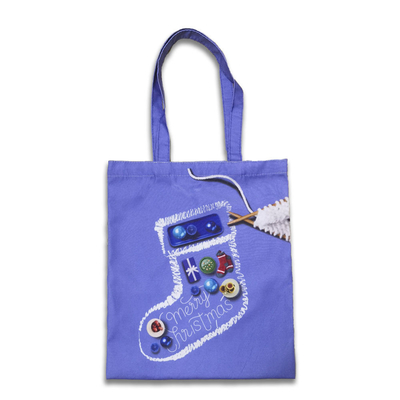 Sacchetto da shopping in poliestere cotone tela Logo personalizzabile Dimensione per regalo di Natale OEM/ODM