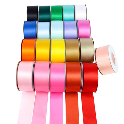 100% poliestere, nastro satinato a faccia singola in 196 colori personalizzati 38 mm 50 mm 100 metri/rollo