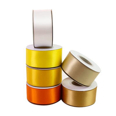 100% poliestere, nastro satinato a faccia singola in 196 colori personalizzati 38 mm 50 mm 100 metri/rollo