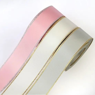 Nastro satinato in poliestere da 3 mm a 100 mm in colori vivaci per stile e tessuto a faccia singola