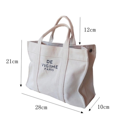 Tissu spessore grande capacità personalizzabile Eco-friendly Cotton Canvas Tote shopping bag