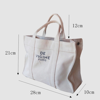 Tissu spessore grande capacità personalizzabile Eco-friendly Cotton Canvas Tote shopping bag