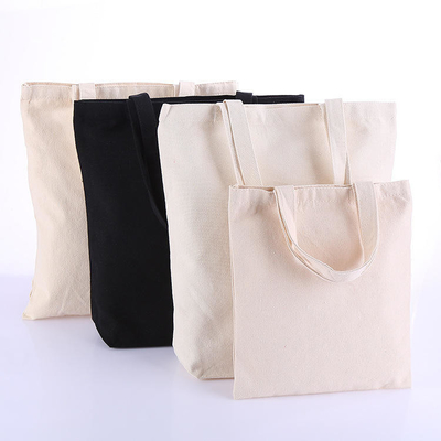 Promozione Logo personalizzato Borse da shopping in cotone stampate in colore personalizzato e logo personalizzato