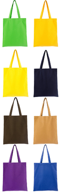 Promozione Logo personalizzato Borse da shopping in cotone stampate in colore personalizzato e logo personalizzato
