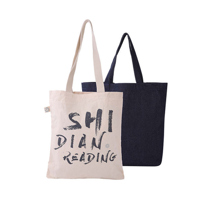 Acquisti semplici con sacchetti in tela personalizzati con materiali ecologici e loghi stampati