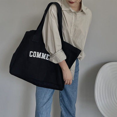 Borsa ecologica di tela di grandi dimensioni per lo shopping Logo personalizzato e OEM / ODM accettabile