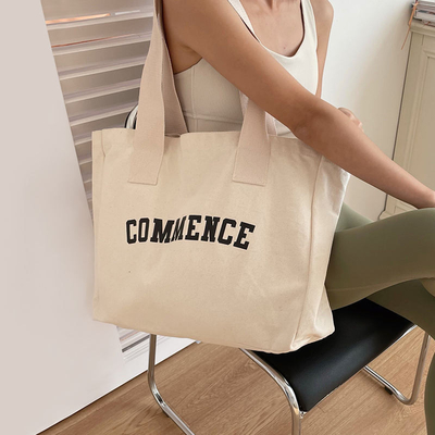 Borsa ecologica di tela di grandi dimensioni per lo shopping Logo personalizzato e OEM / ODM accettabile