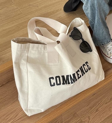 Borsa ecologica di tela di grandi dimensioni per lo shopping Logo personalizzato e OEM / ODM accettabile