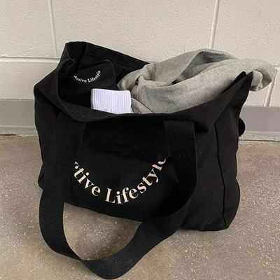 Logo personalizzato Eco-friendly Heavy-duty Oversize grande alimentare cotone tela sacchetto Tote