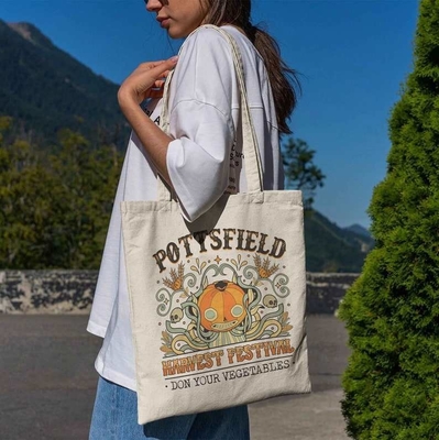 Logo personalizzato Large Organic Cotton Canvas Grocery Shopping Tote Bag per OEM/ODM