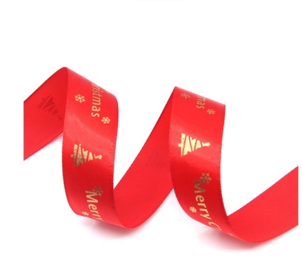Merry Christmas Alphabet Woven Edge Ribbon per decorazioni personalizzate per festivi