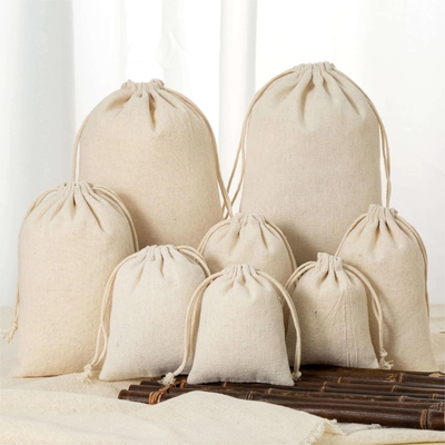 Logo personalizzato Eco-friendly Luxury Soft Cotton Bag per l'organizzazione di gioielli durevoli