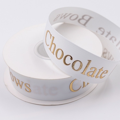 Fogli d'oro 3D personalizzati, eco-friendly, stampati in seta nera, nastro grosso con logo inciso