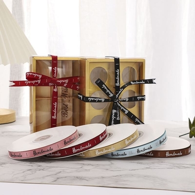 Decorazioni per matrimoni Logo artigianale personalizzato Nastro satinato con faccia singola