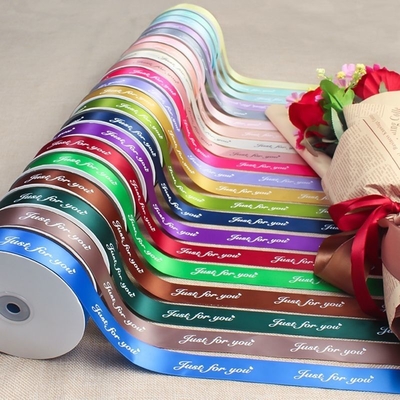 Stampa personalizzata di lusso di marca personalizzata San Valentino Merry Christmas Gift Ribbon With Logo
