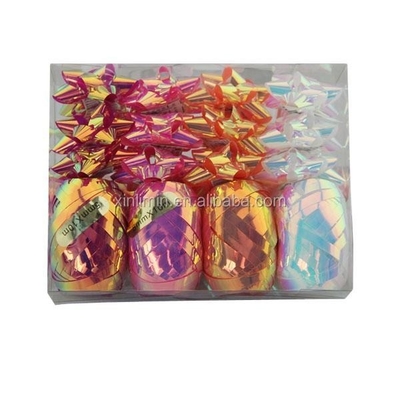 Set di fiocco a stella di Natale stampato con nastro in PP per l'imballaggio dei regali e la decorazione delle scatole di imballaggio