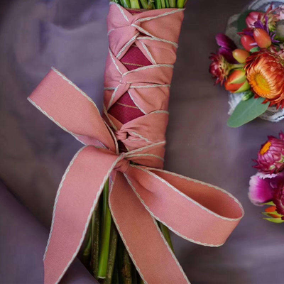 Arco a nastro per auto in satinato avorio con faccia singola per accessori per capelli da matrimonio