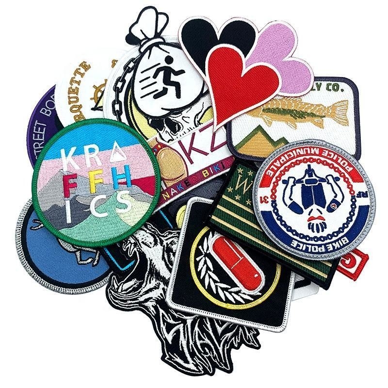 3D tessuto personalizzato ricamato patch badge per la decorazione sequine ricamo di abbigliamento