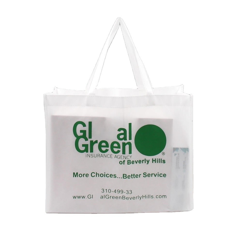 Ordine su misura Tissu ecologico non tessuto Logo Borsa da shopping per la promozione delle mostre