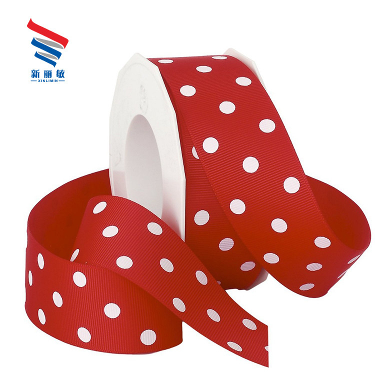 Nastro di poliestere rosso grosso da 1-1/2 pollici personalizzato per la decorazione e l'imballaggio dei regali