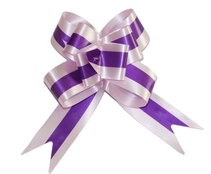 Colore bello e veloce Organza String Pull Archi per festa di nozze in materiale satinato