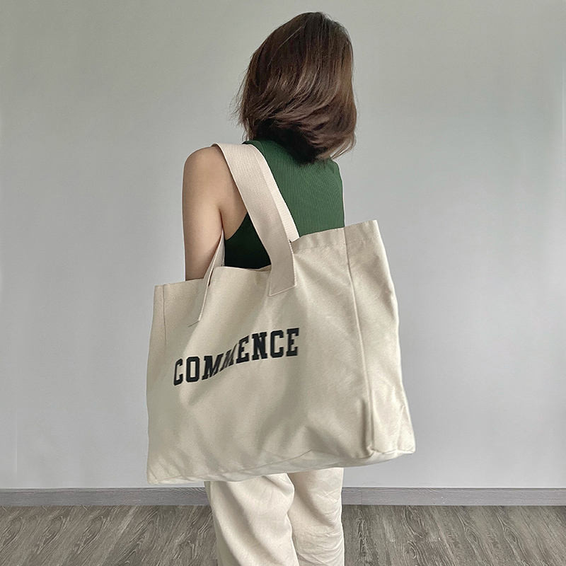 Borsa ecologica di tela di grandi dimensioni per lo shopping Logo personalizzato e OEM / ODM accettabile