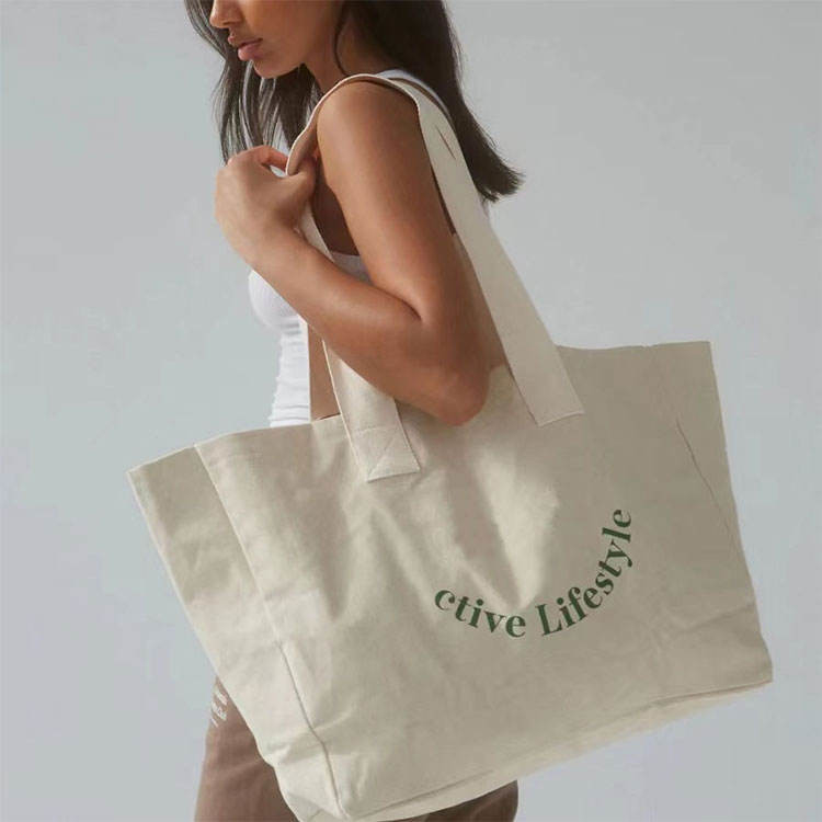 Logo personalizzato Eco-friendly Heavy-duty Oversize grande alimentare cotone tela sacchetto Tote